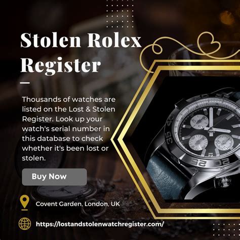 register of stolen rolex watches|stolen Rolex list.